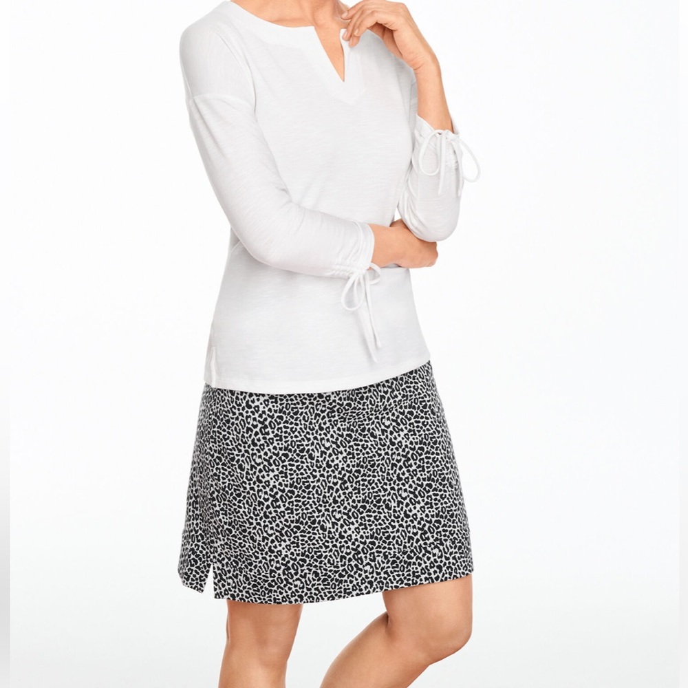 Talbots Everyday Stretch Skort in Leopard Print - Medium